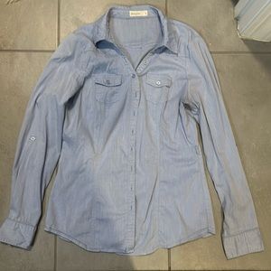 Light blue wash button up 💙